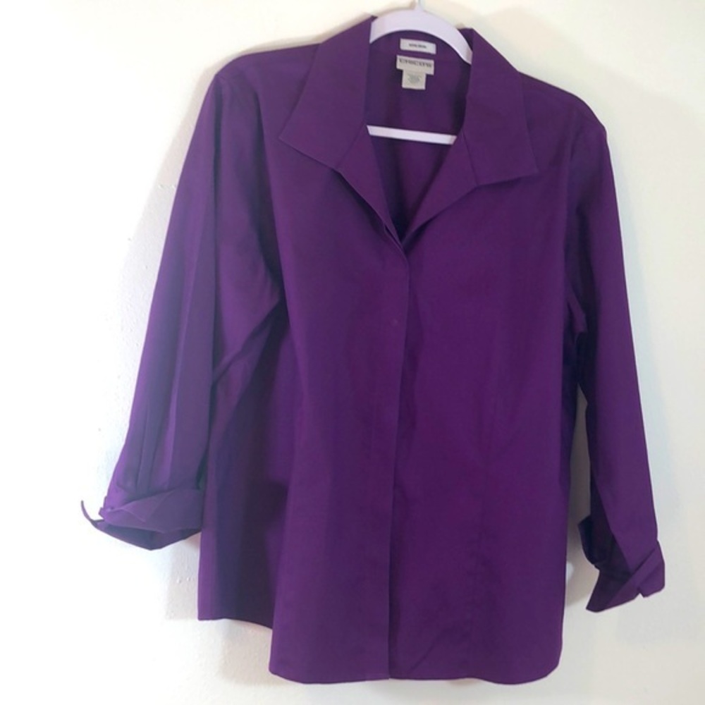 Chico’s non-iron purple shirt size 3 (XL)